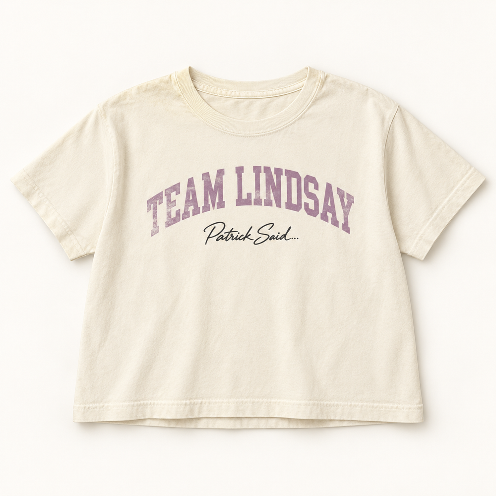 Women’s — Team Lindsay Varsity in Ivory — digital product mockup