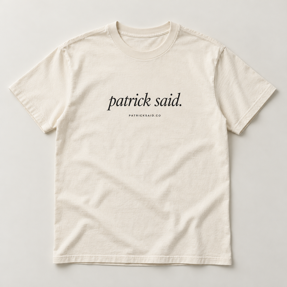 Cream Patrick Said signature T-shirt design